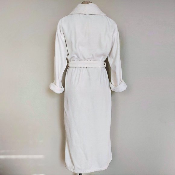 Adonna Intimates Sleepwear Adonna Terrycloth Belted Bath Robe Small White Poshmark